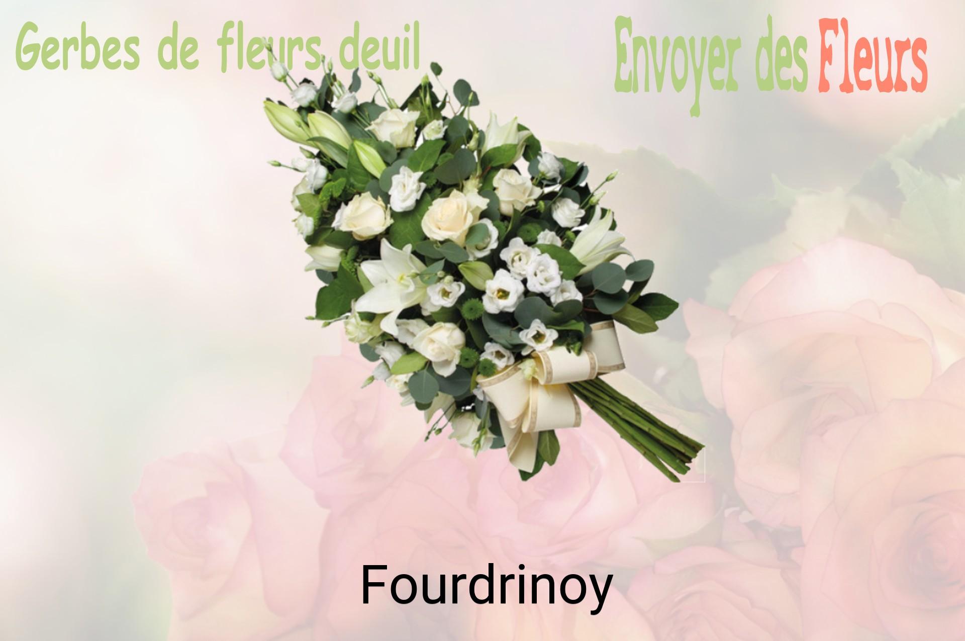Gerbe de fleurs de deuil livrée à Fourdrinoy